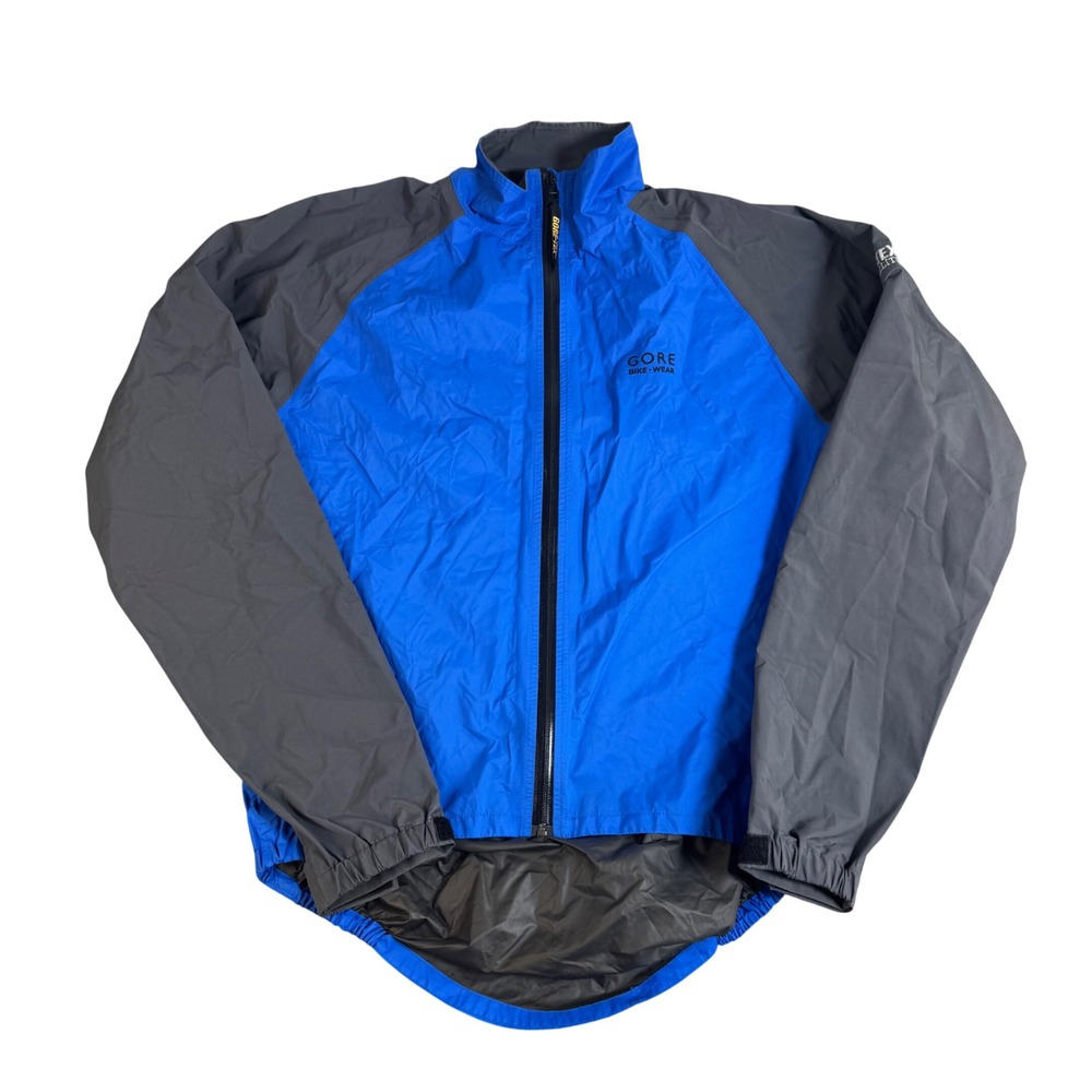 Gore Bike Wear Mens Gore-Tex Cycling Jacket Blue Grey Large Waterproof Shell